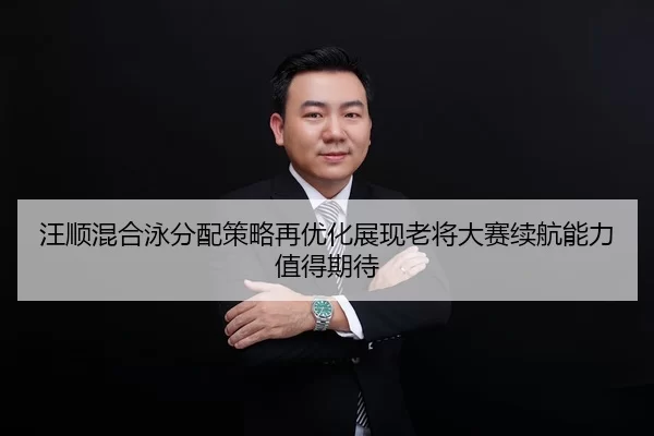 汪顺混合泳分配策略再优化展现老将大赛续航能力值得期待